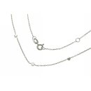 Silbercollier mit kleinen Plättchen echt Silber 925 Glanz Länge 42+3cm