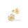 Ohrstecker Blume Zirkonia echt Silber 925 vergoldet 10x11mm