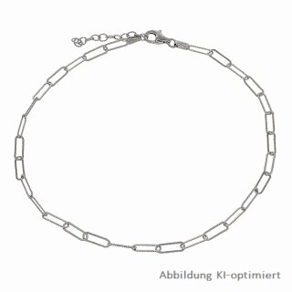 Fußkette 3mm echt Silber 925 diamantiert 25+3cm