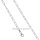 Fußkette 3mm echt Silber 925 diamantiert 25+3cm