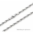 Spiral-Twistkette 925 Sterling Silber rhodiniert –...