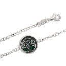 Armband mit Lebensbaum echt Silber 925 mit Malachit 18+2cm