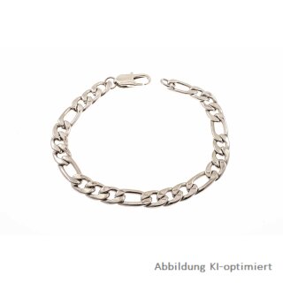 Armband Figaro 8mm Edelstahl poliert 22cm