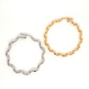 Creolen gedreht echt Silber 925 Glanz 37x3,5mm