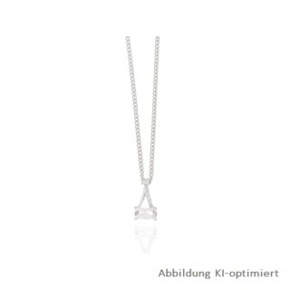 Anhänger und Kette mit Zirkonia echt Silber 925 Glanz 45cm