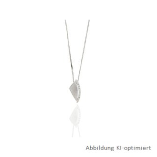 Anhänger und Kette mit Zirkonia echt Silber 925 matt/Glanz 45cm
