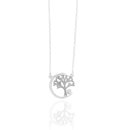 Collier Lebensbaum mit Zirkonia echt Silber 925...