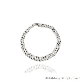 Armband Fantasie Edelstahl Antiksilber 8mm Länge 21,5cm