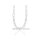Collier Fantasie Quadrate Edelstahl teilmatt Länge 45+5cm