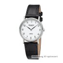 Regent Herrenuhr Edelstahl, silberfarben, Lederband...