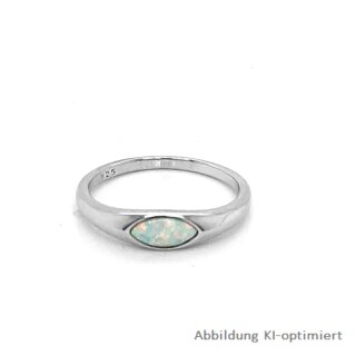 Damenring mit synth. Opal echt Silber 925 Glanz