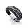 Armband 4-reihig Lederoptik geflochten mit Edelstahlschließe 21cm
