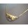 Brillantcollier Halskette mit Mittelteil und Brillanten bicolor gelb/weiß echt Gold 585 matt/Glanz Länge 42cm