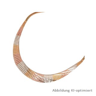 Tricolor-Kragencollier „Aurora Gradient“ – Teilweise vergoldetes 925er Sterling Silber in Gelb-, Weiß- und Rotgold Länge 45cm