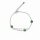 Zartes Silberarmband mit grünen Zirkonia – Elegant & verstellbar (925 Sterling Silber) 17+3cm