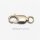 Karabinerverschluss italienisch mit Bindering echt Silber 925 Glanz 17x6,5mm