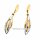Elegante geschwungene Ohrstecker aus Gelb-/Weißgold 585 mit 20 Brillanten