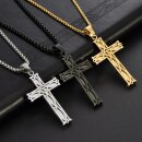 Edelstahl-Kreuz-Anhänger „Celtic Gothic“...