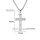 Edelstahl-Kreuz-Anhänger „Celtic Gothic“ (55 × 27 mm) mit 60 cm Himbeerkette