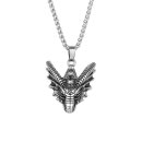 Edelstahl-Drachenkopf-Anhänger „Draco...