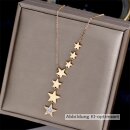 Y-Collier „Shooting Star“ – Edelstahl vergoldet mit Zirkonia, 40 + 4 cm