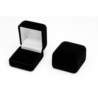 🖤 Schmuckbox in Schwarz – Edle Ringverpackung mit Satinfutter für den Verlobungsring
