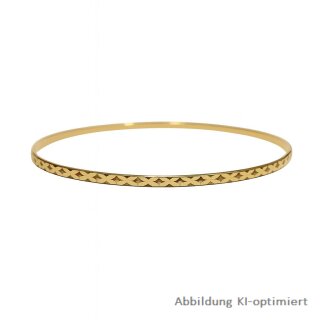 Feiner Goldarmreif mit Kreuzmuster – 333er Gelbgold, ca. 2,4 mm breit
