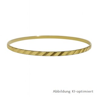 Goldarmreif mit schrägem Facettenschliff – 333er Gelbgold, ca. 3 mm breit