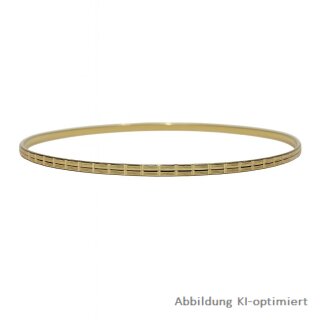Feiner Bettelarmreif mit Gittermuster – 333er Gelbgold, ca. 2 mm breit