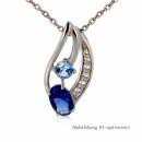 Eleganter Gleiter-Anhänger aus rhodiniertem Silber...