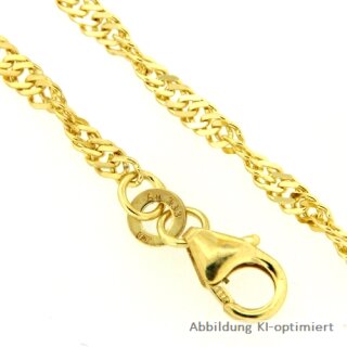 Fußkette Singapur Gold 333/- 25 cm (Zwischenöse bei 23 cm)