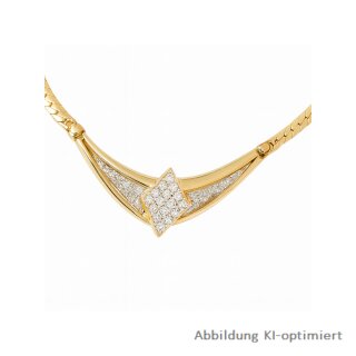 Exklusives Collier mit Brillanten 0,5ct – 585 Gelbgold, 45 cm Länge
