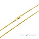 Panzerkette quadratisch 333 Gold – ca. 1,5 mm...