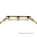 Bering Damenuhr Keramik schwarz+ Edelstahl IP-vergoldet Saphirglas Gliederarmband 3 ATM 11435-732