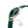 Bering Damenuhr Ultra Slim Gehäuse rosè grün glänzend Milanaiseband flaches Saphirglas 3 ATM 15729-868