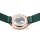 Bering Damenuhr Ultra Slim Gehäuse rosè grün glänzend Milanaiseband flaches Saphirglas 3 ATM 15729-868
