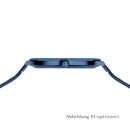 Bering Damenuhr, Ultra Slim, blau poliert/gebürstet, Ziffernblatt Perlmutt 3 ATM 18434-397