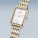 Bering Damenuhr Edelstahl rechteckig Metallband bicolor Saphirglas 17423-714