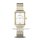 Bering Damenuhr Edelstahl rechteckig Metallband bicolor Saphirglas 17423-714
