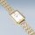 Bering Damenuhr Edelstahl rechteckig Metallband bicolor Saphirglas 17423-714