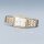 Bering Damenuhr Edelstahl rechteckig Metallband bicolor Saphirglas 17423-714