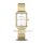 Bering Damenuhr Edelstahl rechteckig Metallband goldfarbenr Saphirglas 17423-734