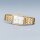 Bering Damenuhr Edelstahl rechteckig Metallband goldfarbenr Saphirglas 17423-734