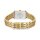 Bering Damenuhr Edelstahl rechteckig Metallband goldfarbenr Saphirglas 17423-734