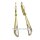 Elegante Ohrpendel aus 333 Gold bicolor mit Zirkonia – ca. 35x4 mm