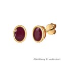 Edle Ohrstecker aus 585 Gold mit ovalem Rubin – ca....