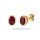 Edle Ohrstecker aus 585 Gold mit ovalem Rubin – ca. 8,5 x 6,6 mm