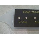 Brillantohrstecker echt Gold 750 2x Diamant zus 0,10 ct.