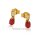 Goldene Ohrstecker mit Rubin & Zirkonia – edles Design in 8x3 mm
