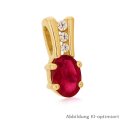 Goldener Rubin-Gleiter-Anhänger mit Zirkonia –...